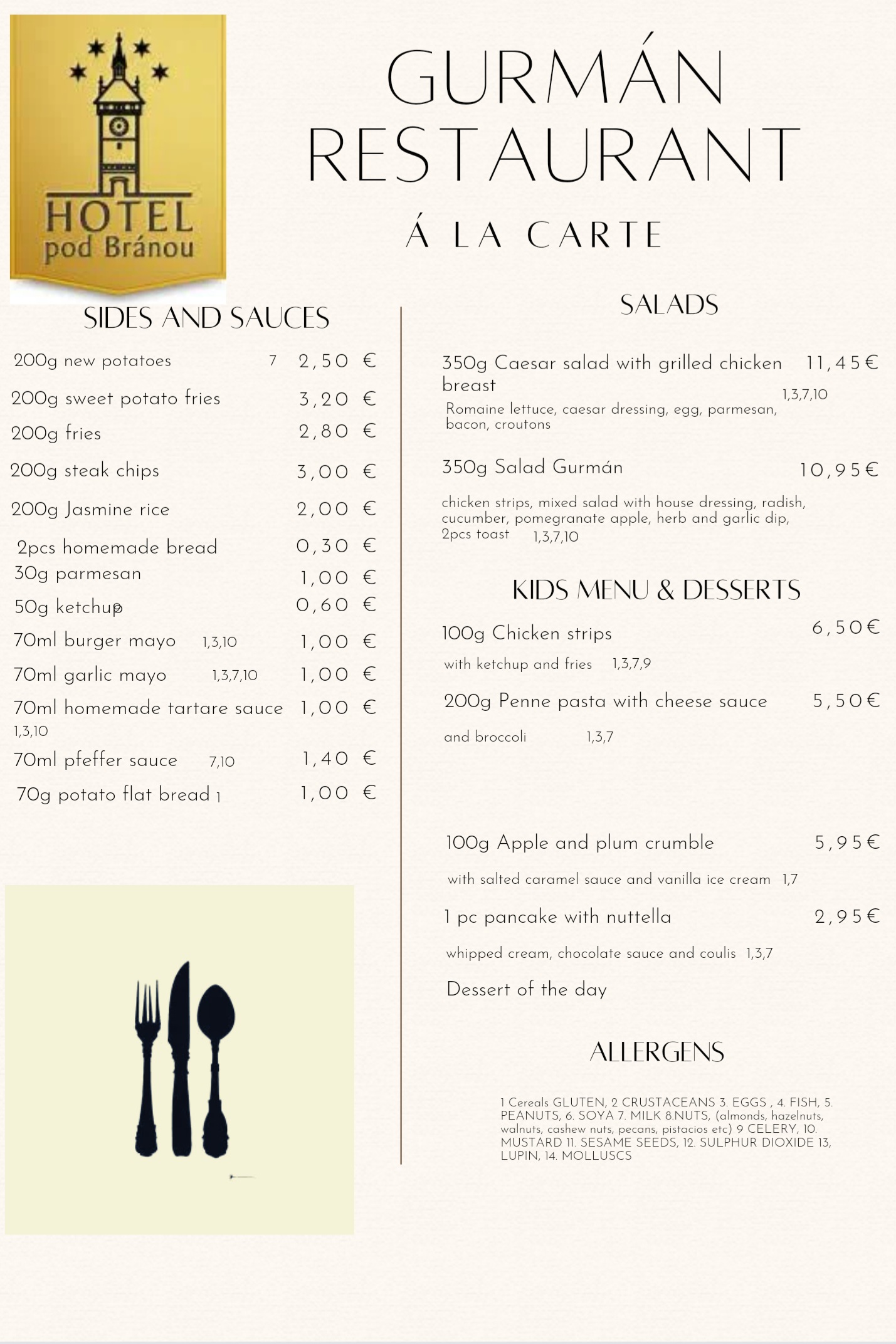 salads a desserts